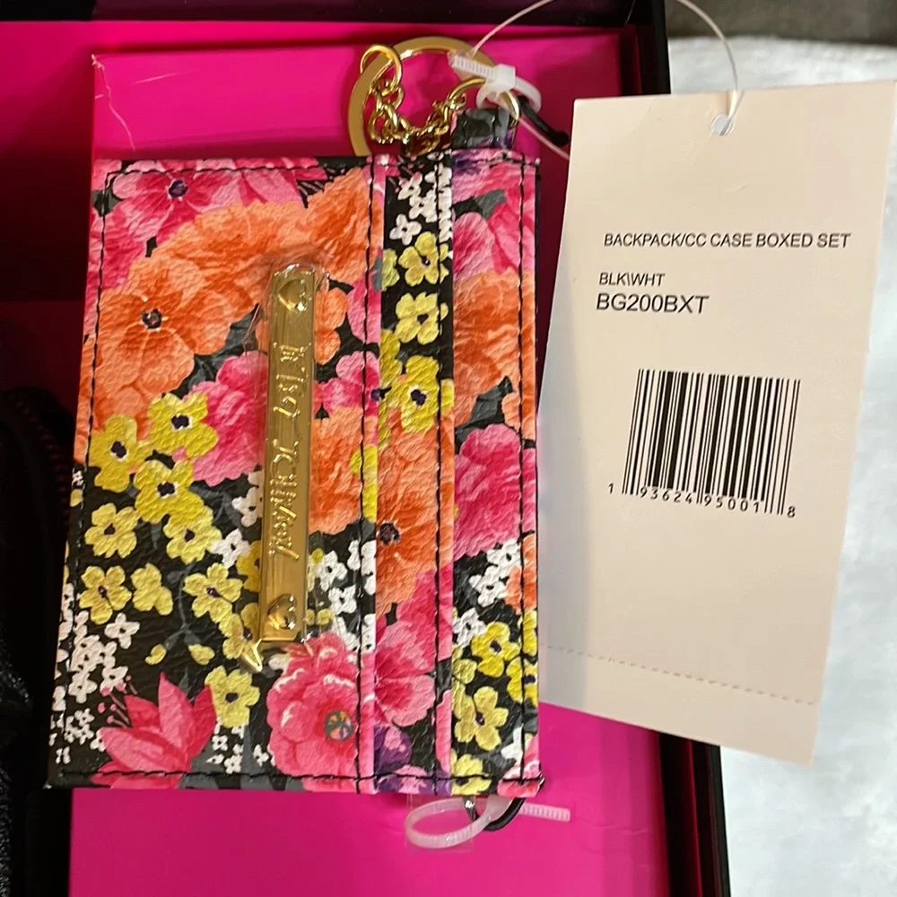 Betsey Johnson Dog Backpack & Card Case Gift Boxed Retail 98.00 NWT - Picture 3 of 9
